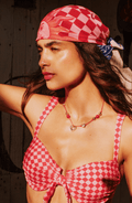 Mascada Estampada Cuadros, Colección Alma Frutal - Bari, los mejores trajes de baño y Bikinis. Diseño y tecnología juntos.