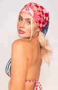 Mascada Estampada Cuadros, Colección Alma Frutal - Bari, los mejores trajes de baño y Bikinis. Diseño y tecnología juntos.