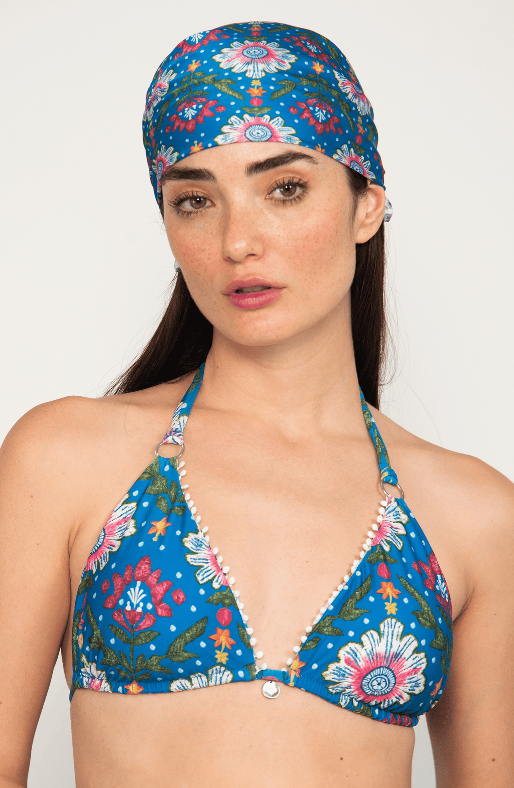 Mascada Estampada Floral, Colección Pacifico de Bari Swimwear - Bari, los mejores trajes de baño y Bikinis. Diseño y tecnología juntos.