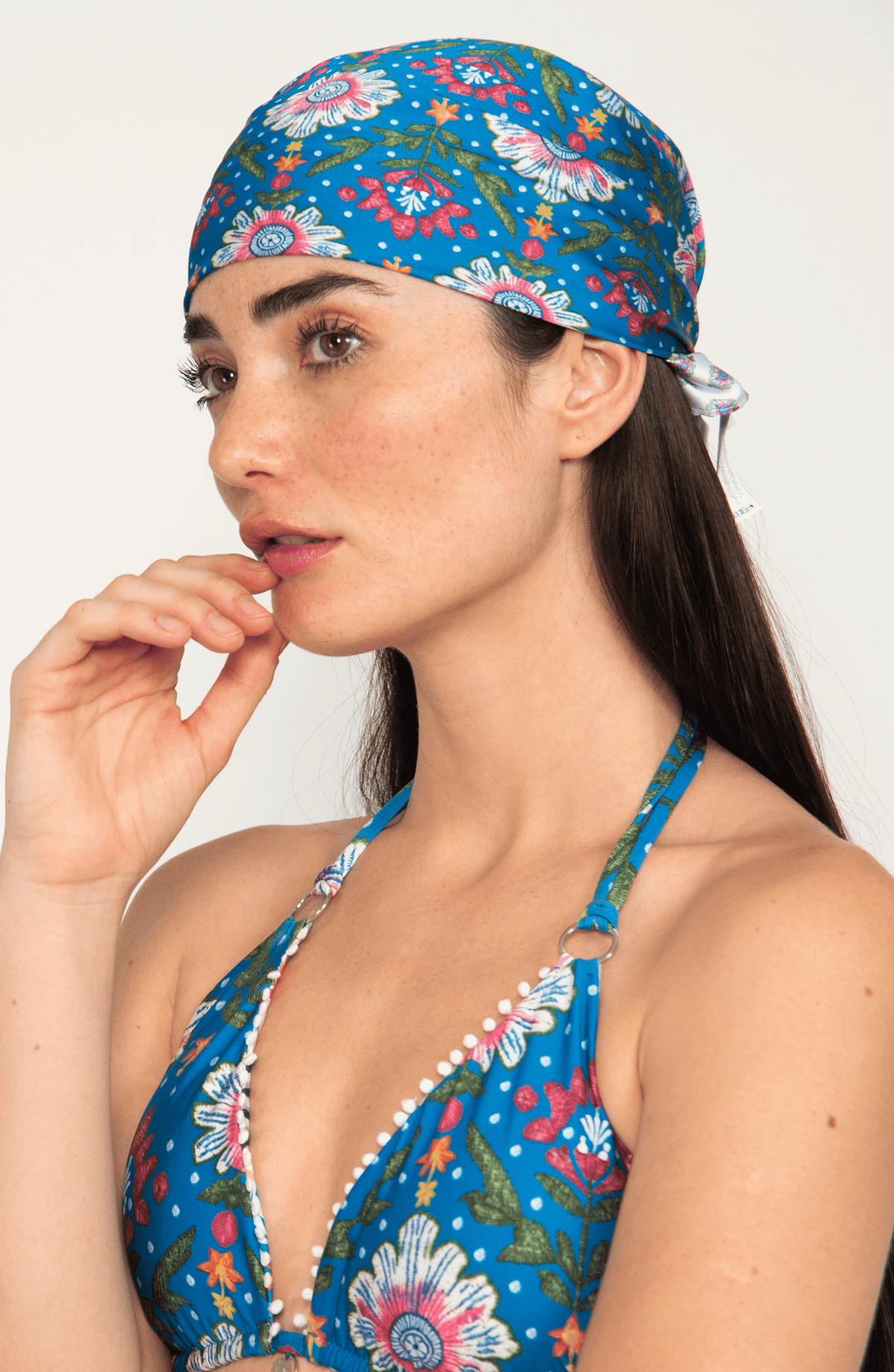 Mascada Estampada Floral, Colección Pacifico de Bari Swimwear - Bari, los mejores trajes de baño y Bikinis. Diseño y tecnología juntos.
