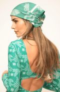Mascada Estampada Fresca Menta , Colección Limoncello - Bari, los mejores trajes de baño y Bikinis. Diseño y tecnología juntos.