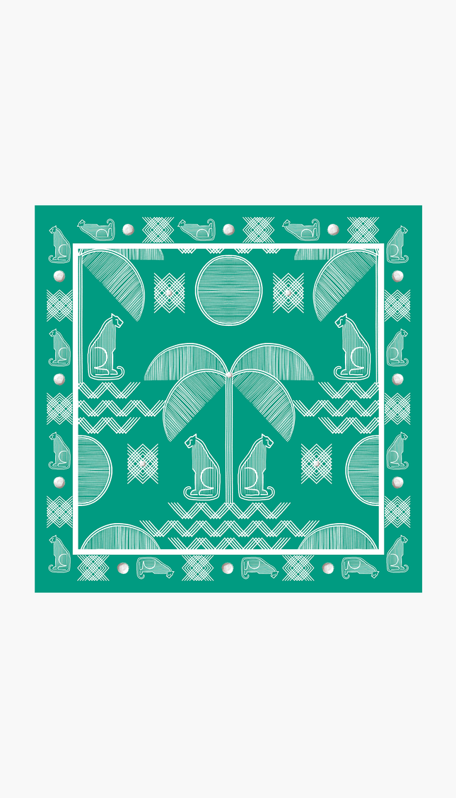 Mascada Estampada Fresca Menta , Colección Limoncello - Bari, los mejores trajes de baño y Bikinis. Diseño y tecnología juntos.