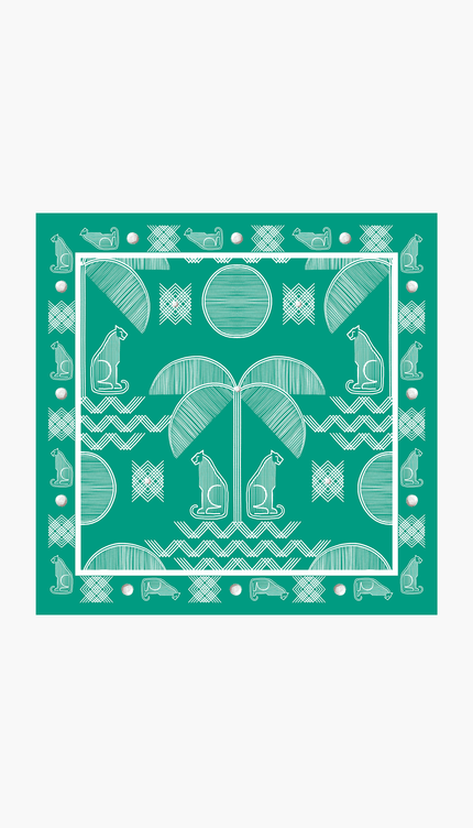 Mascada Estampada Fresca Menta , Colección Limoncello - Bari, los mejores trajes de baño y Bikinis. Diseño y tecnología juntos.