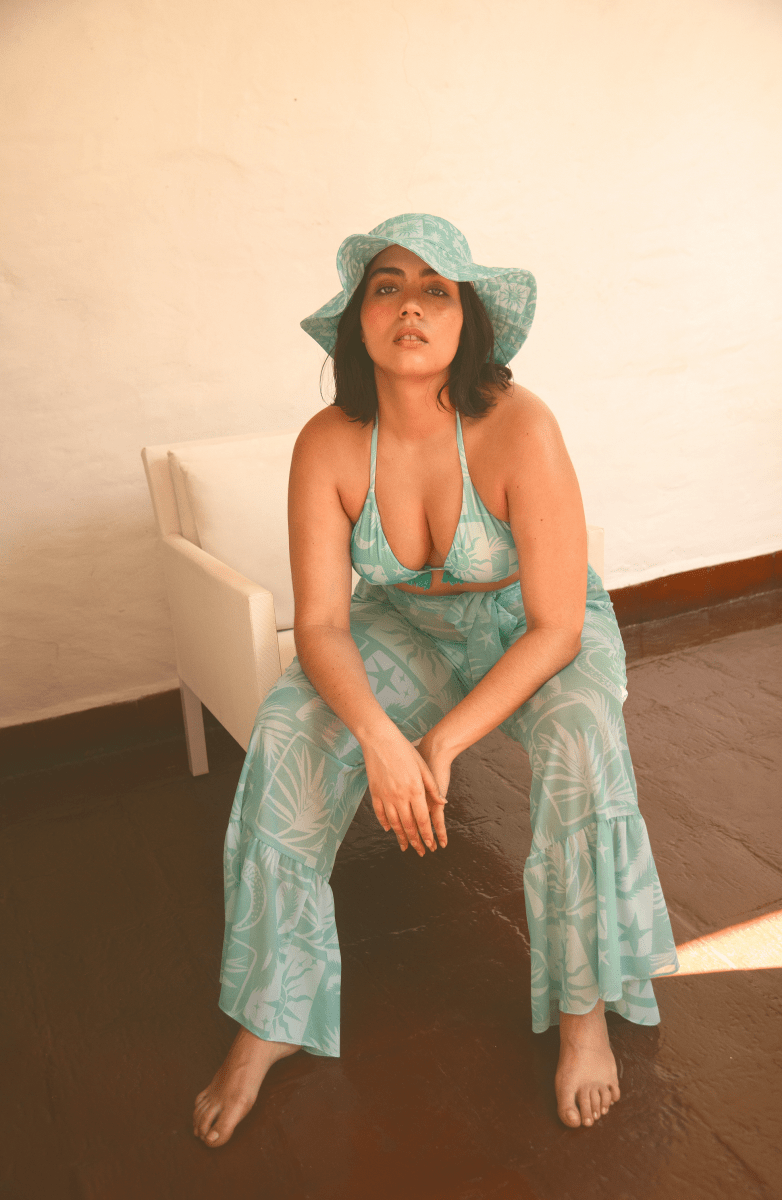 Menta Soles y Luna Danzante, Sombrero - Bari, los mejores trajes de baño y Bikinis. Diseño y tecnología juntos.
