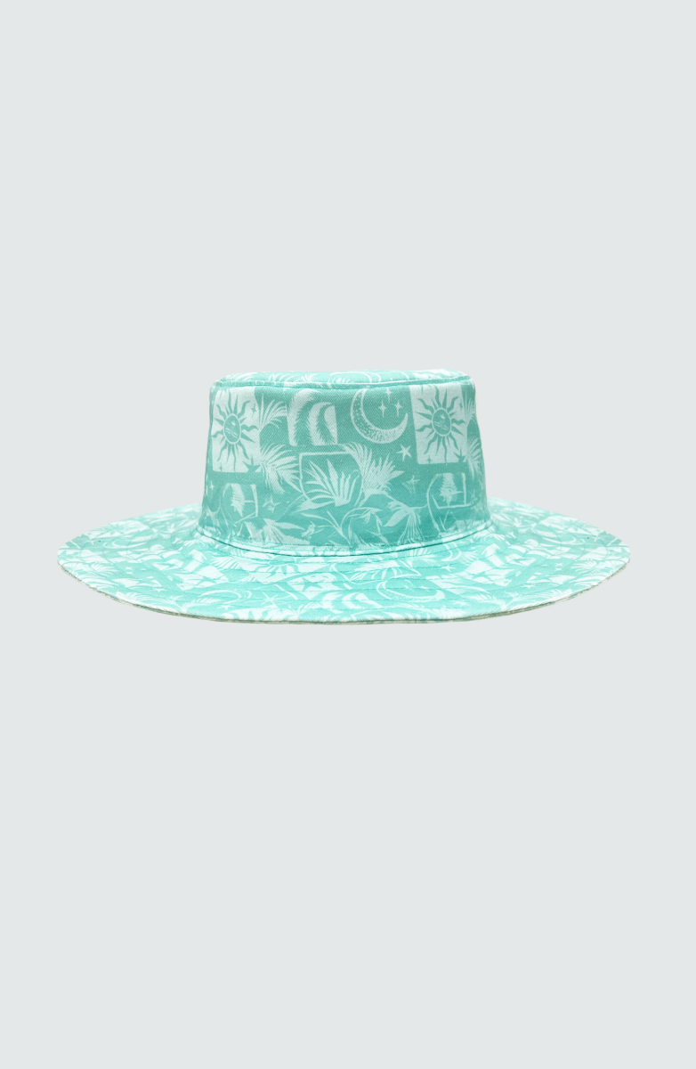 Menta Soles y Luna Danzante, Sombrero - Bari, los mejores trajes de baño y Bikinis. Diseño y tecnología juntos.