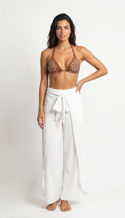 Pantalón Blanco, Colección ODISEA - Bari, los mejores trajes de baño y Bikinis. Diseño y tecnología juntos.
