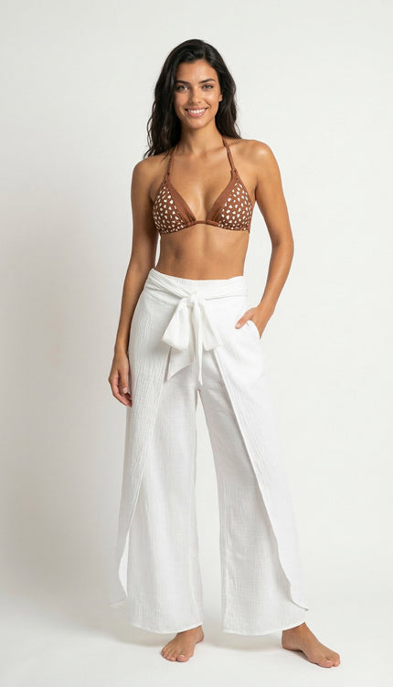 Pantalón Blanco, Colección ODISEA - Bari, los mejores trajes de baño y Bikinis. Diseño y tecnología juntos.