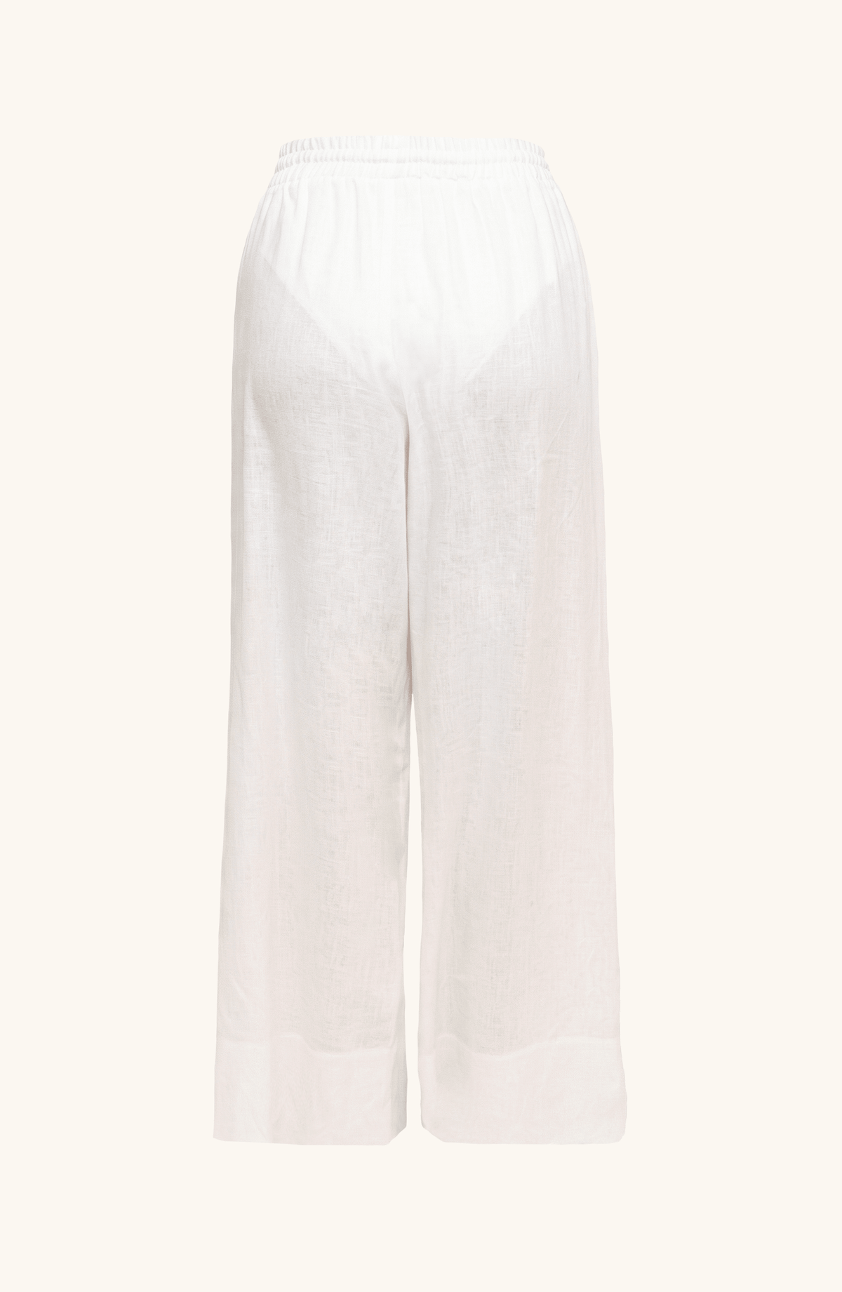 Pantalón Blanco Lino, Colección ODISEA - Bari, los mejores trajes de baño y Bikinis. Diseño y tecnología juntos.