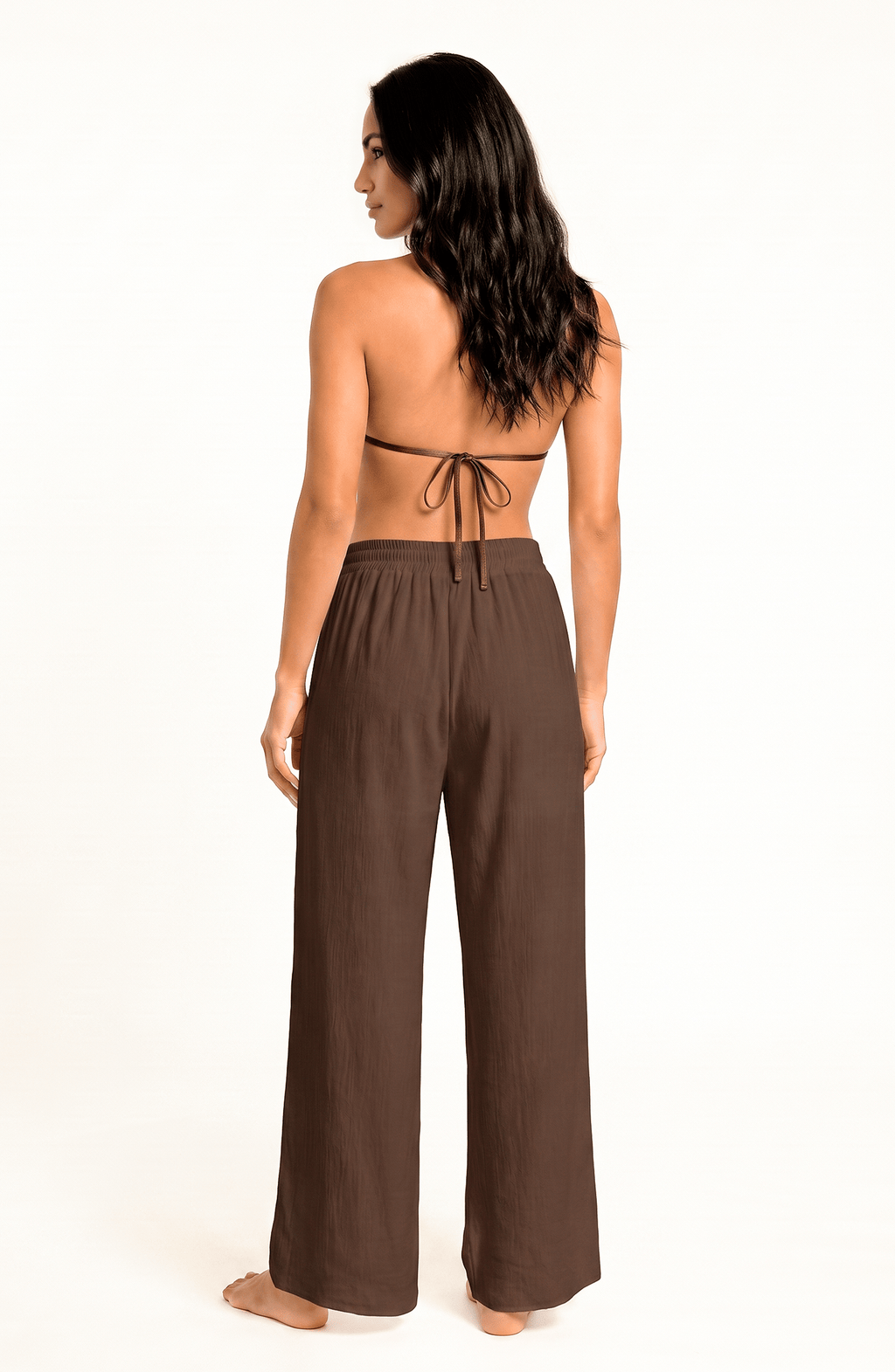 Pantalón Café, Colección Alquimia - Bari, los mejores trajes de baño y Bikinis. Diseño y tecnología juntos.