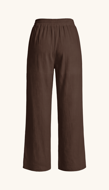 Pantalón Café, Colección Alquimia - Bari, los mejores trajes de baño y Bikinis. Diseño y tecnología juntos.