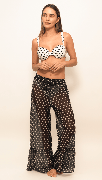 Pantalón Lunares, Colección Limoncello - Bari, los mejores trajes de baño y Bikinis. Diseño y tecnología juntos.