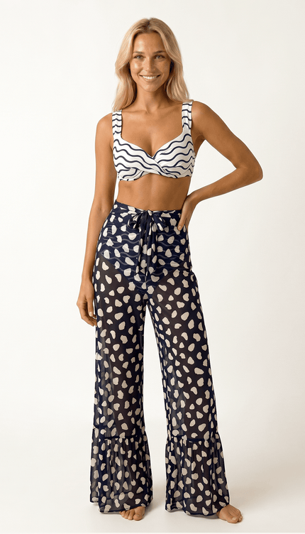 Pantalón Olas Safari, Colección ODISEA - Bari, los mejores trajes de baño y Bikinis. Diseño y tecnología juntos.