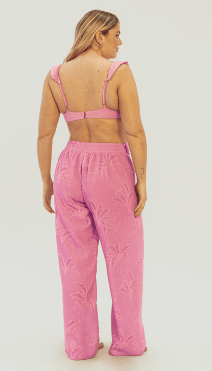 Pantalón PINK BLUSH Estampado Aurora - Bari, los mejores trajes de baño y Bikinis. Diseño y tecnología juntos.