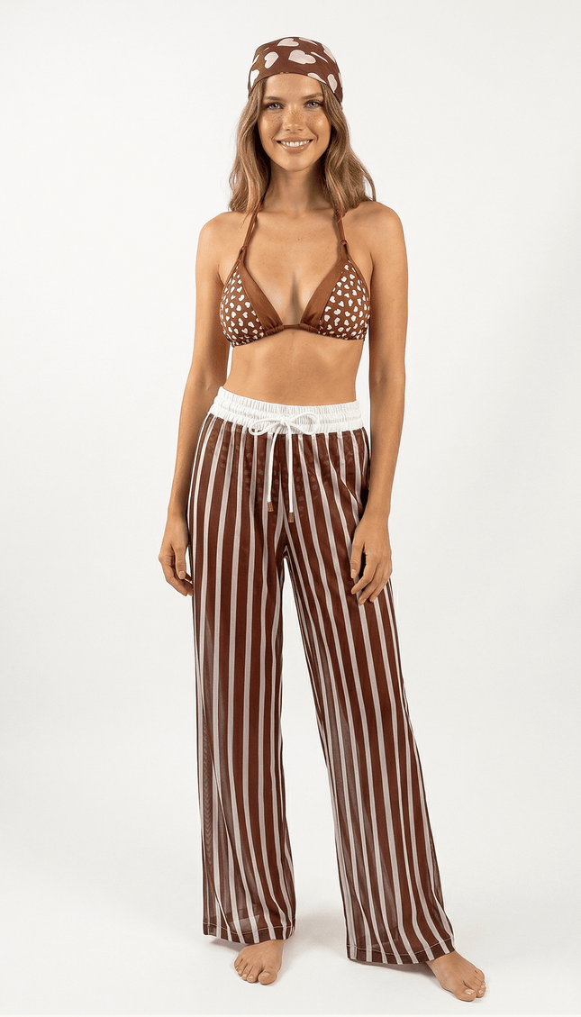 Pantalón Rayas Safari, Colección ODISEA - Bari, los mejores trajes de baño y Bikinis. Diseño y tecnología juntos.