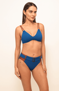 Panty Alta de Bikini Blu Di Mare , Colección Limoncello - Bari, los mejores trajes de baño y Bikinis. Diseño y tecnología juntos.