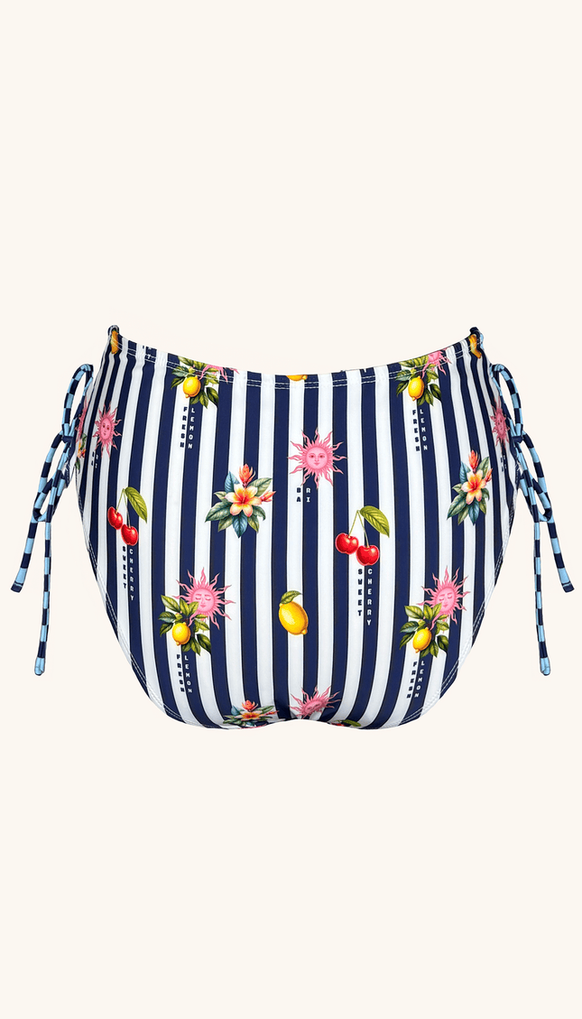 Panty Alta de Bikini Rayas, Colección Alma Frutal - Bari, los mejores trajes de baño y Bikinis. Diseño y tecnología juntos.