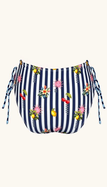 Panty Alta de Bikini Rayas, Colección Alma Frutal - Bari, los mejores trajes de baño y Bikinis. Diseño y tecnología juntos.