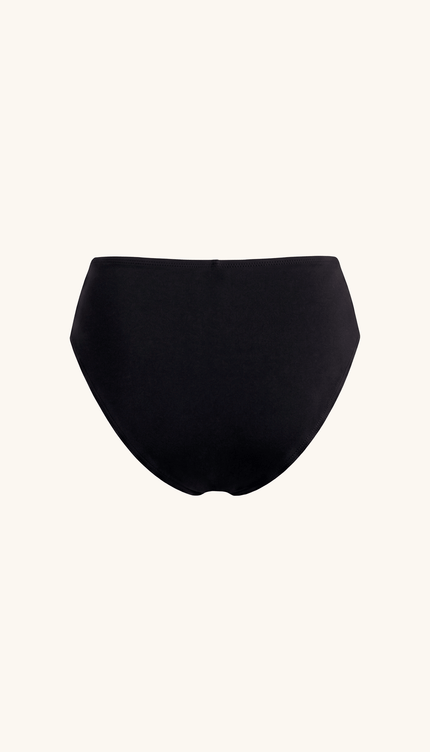 Panty de Bikini Negro con Blanco, Colección ODISEA - Bari, los mejores trajes de baño y Bikinis. Diseño y tecnología juntos.