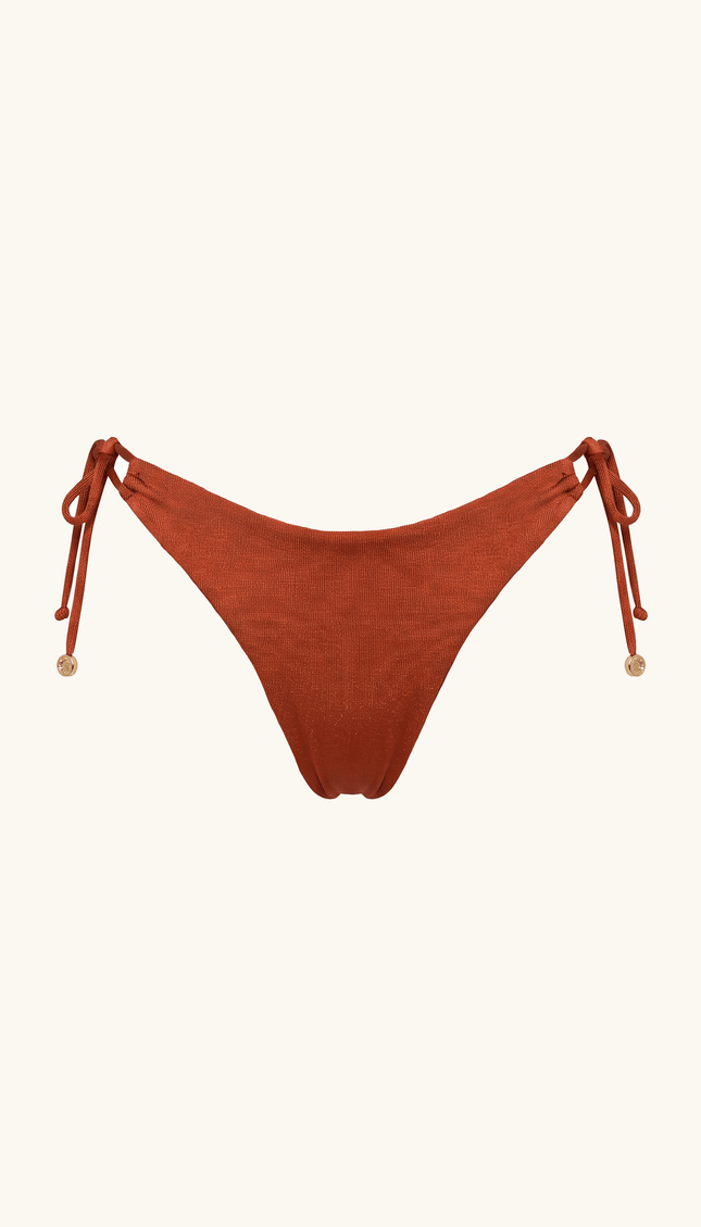 Panty Normal de Bikini Ocre , Colección Alquimia - Bari, los mejores trajes de baño y Bikinis. Diseño y tecnología juntos.