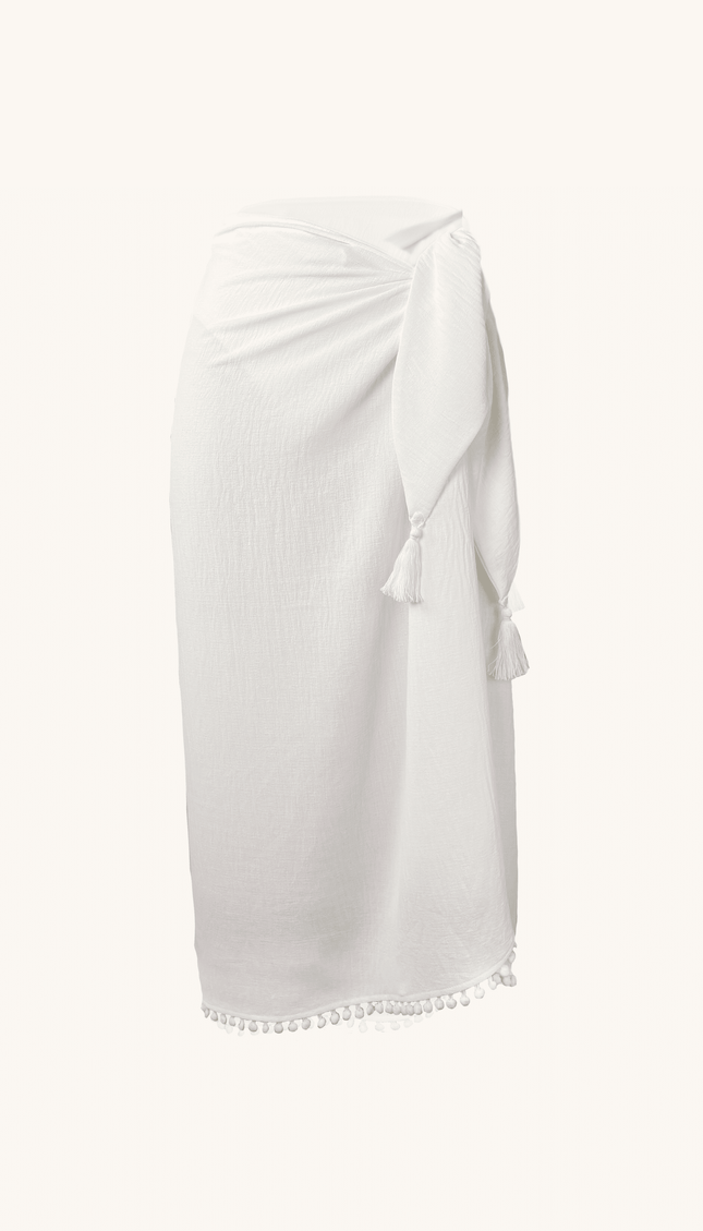 Pareo Blanco, Colección ODISEA - Bari, los mejores trajes de baño y Bikinis. Diseño y tecnología juntos.