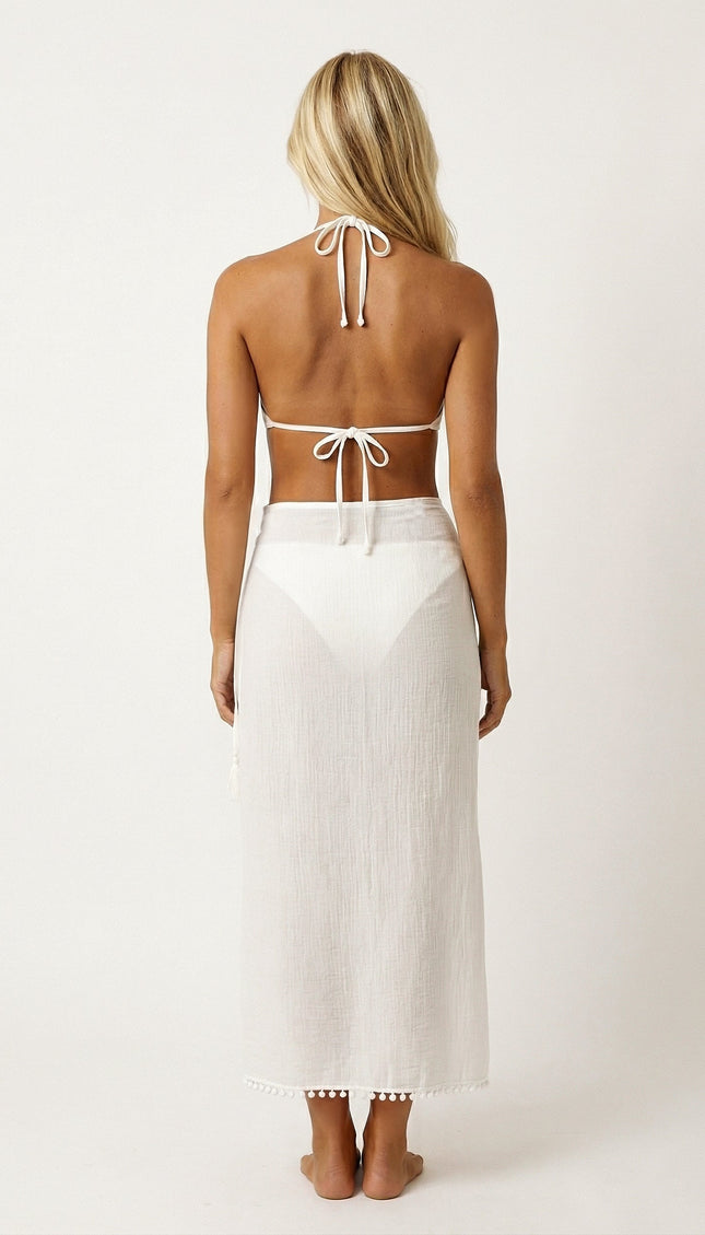 Pareo Blanco, Colección ODISEA - Bari, los mejores trajes de baño y Bikinis. Diseño y tecnología juntos.