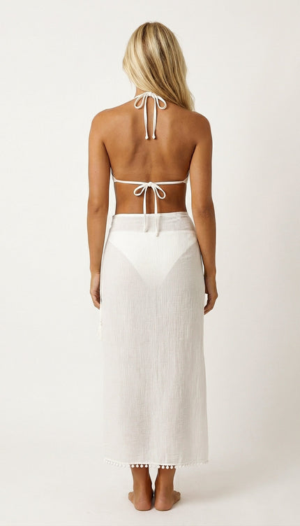 Pareo Blanco, Colección ODISEA - Bari, los mejores trajes de baño y Bikinis. Diseño y tecnología juntos.