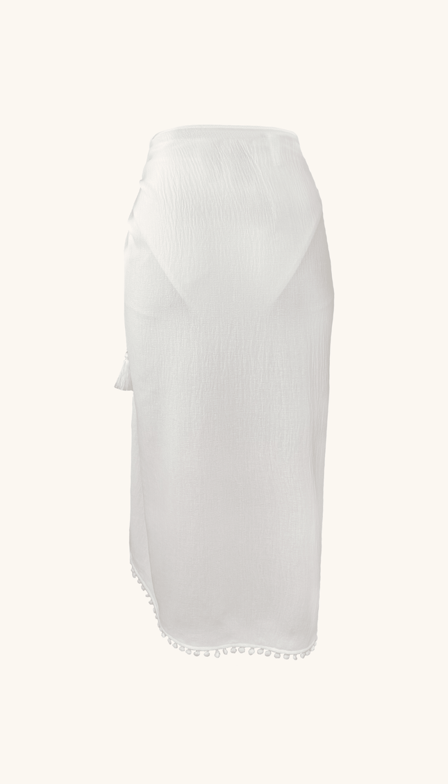 Pareo Blanco, Colección ODISEA - Bari, los mejores trajes de baño y Bikinis. Diseño y tecnología juntos.