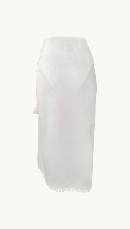 Pareo Blanco, Colección ODISEA - Bari, los mejores trajes de baño y Bikinis. Diseño y tecnología juntos.