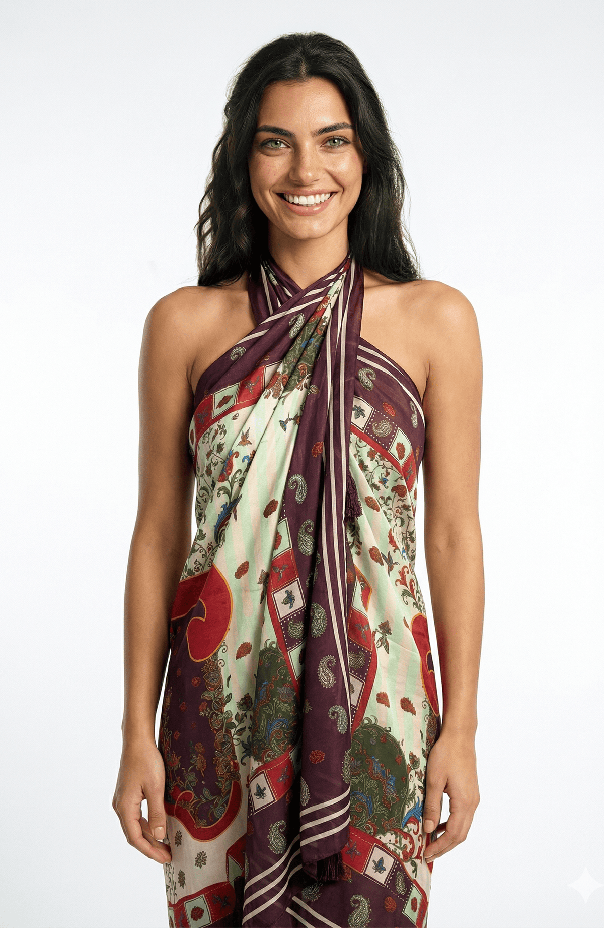 Pareo Estampado Paisley, Colección ODISEA - Bari, los mejores trajes de baño y Bikinis. Diseño y tecnología juntos.