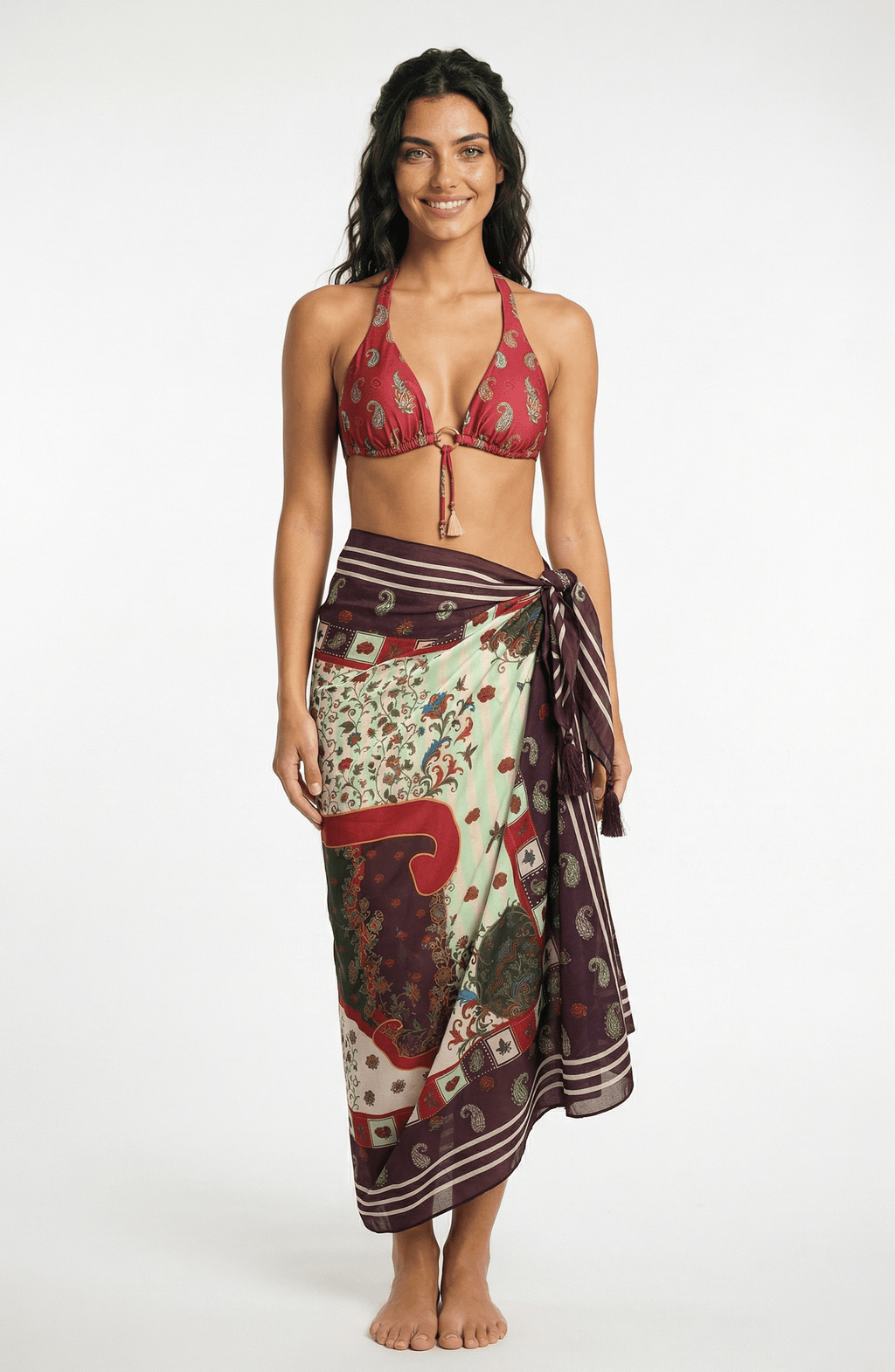 Pareo Estampado Paisley, Colección ODISEA - Bari, los mejores trajes de baño y Bikinis. Diseño y tecnología juntos.