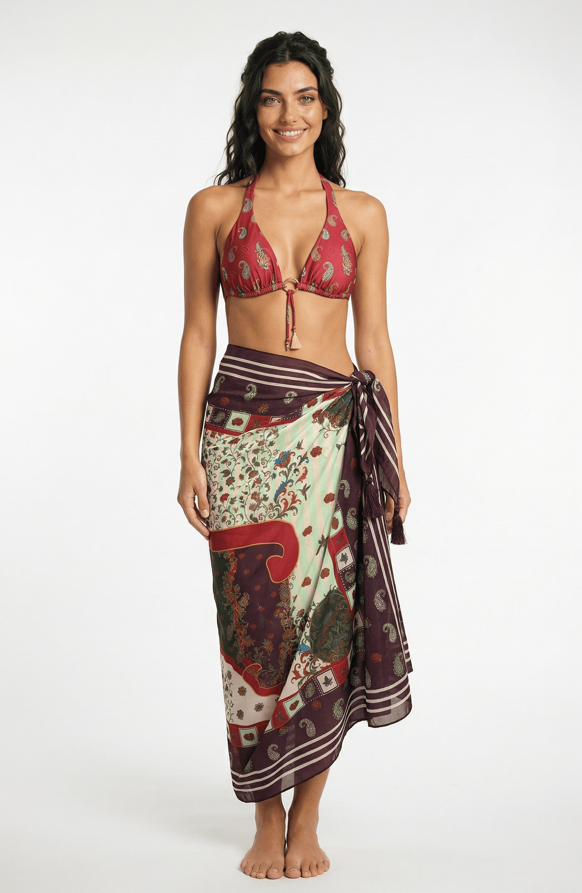 Pareo Estampado Paisley, Colección ODISEA - Bari, los mejores trajes de baño y Bikinis. Diseño y tecnología juntos.