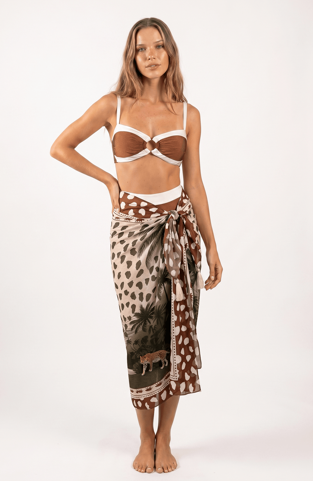 Pareo Estampado Safari , Colección ODISEA sin precio - Bari, los mejores trajes de baño y Bikinis. Diseño y tecnología juntos.