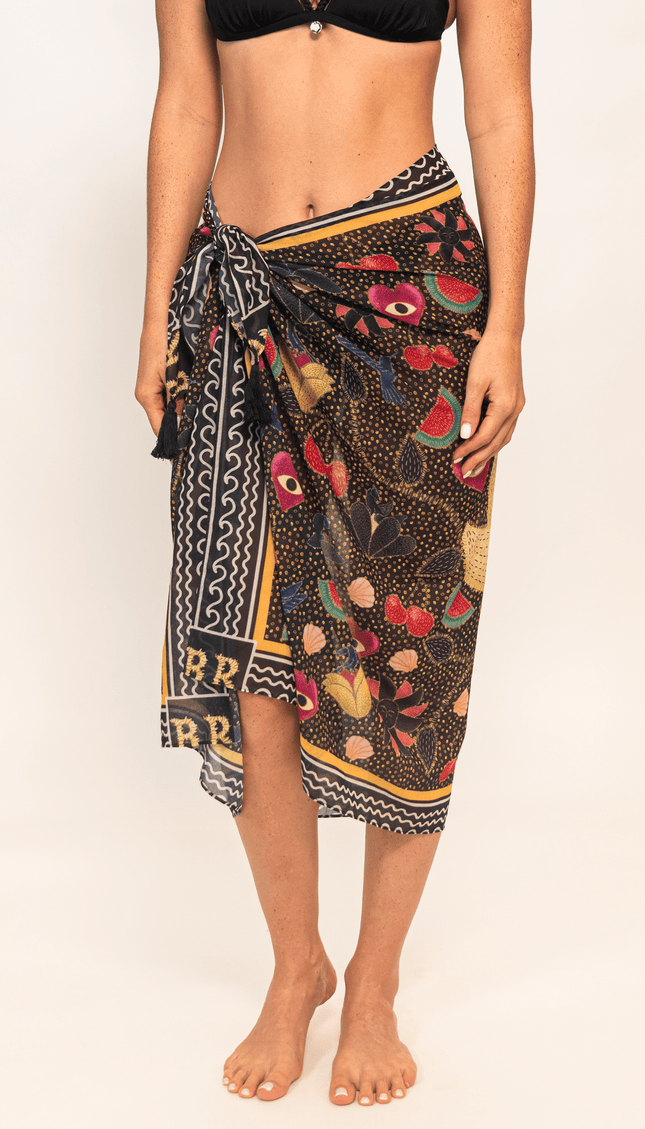 Pareo Midnight Garden , NO TIENE PRECIO Colección Alma Frutal - Bari, los mejores trajes de baño y Bikinis. Diseño y tecnología juntos.