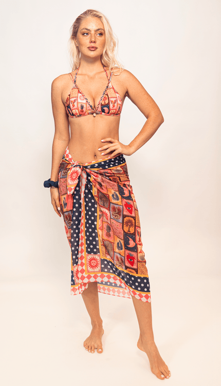 Pareo Tarot, Colección Alma Frutal - Bari, los mejores trajes de baño y Bikinis. Diseño y tecnología juntos.
