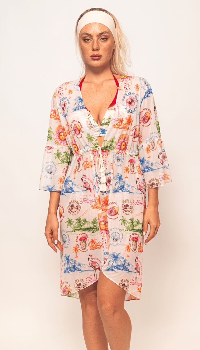 Salida de Playa Tropical , Colección Alma Frutal - Bari, los mejores trajes de baño y Bikinis. Diseño y tecnología juntos.