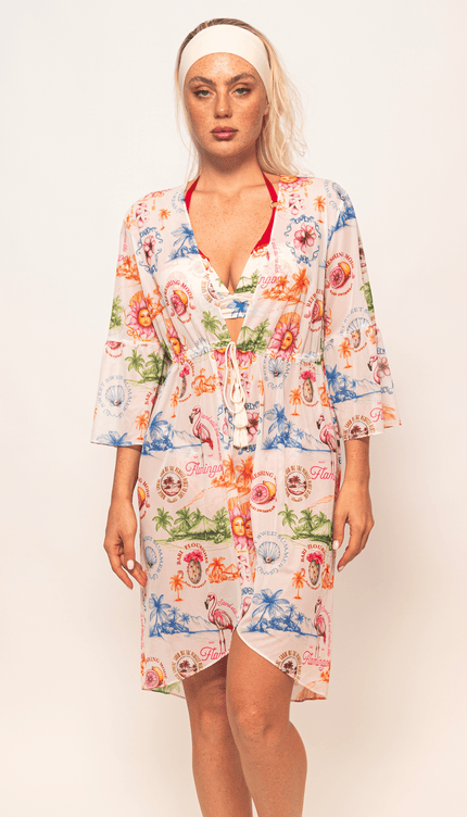 Salida de Playa Tropical , Colección Alma Frutal - Bari, los mejores trajes de baño y Bikinis. Diseño y tecnología juntos.