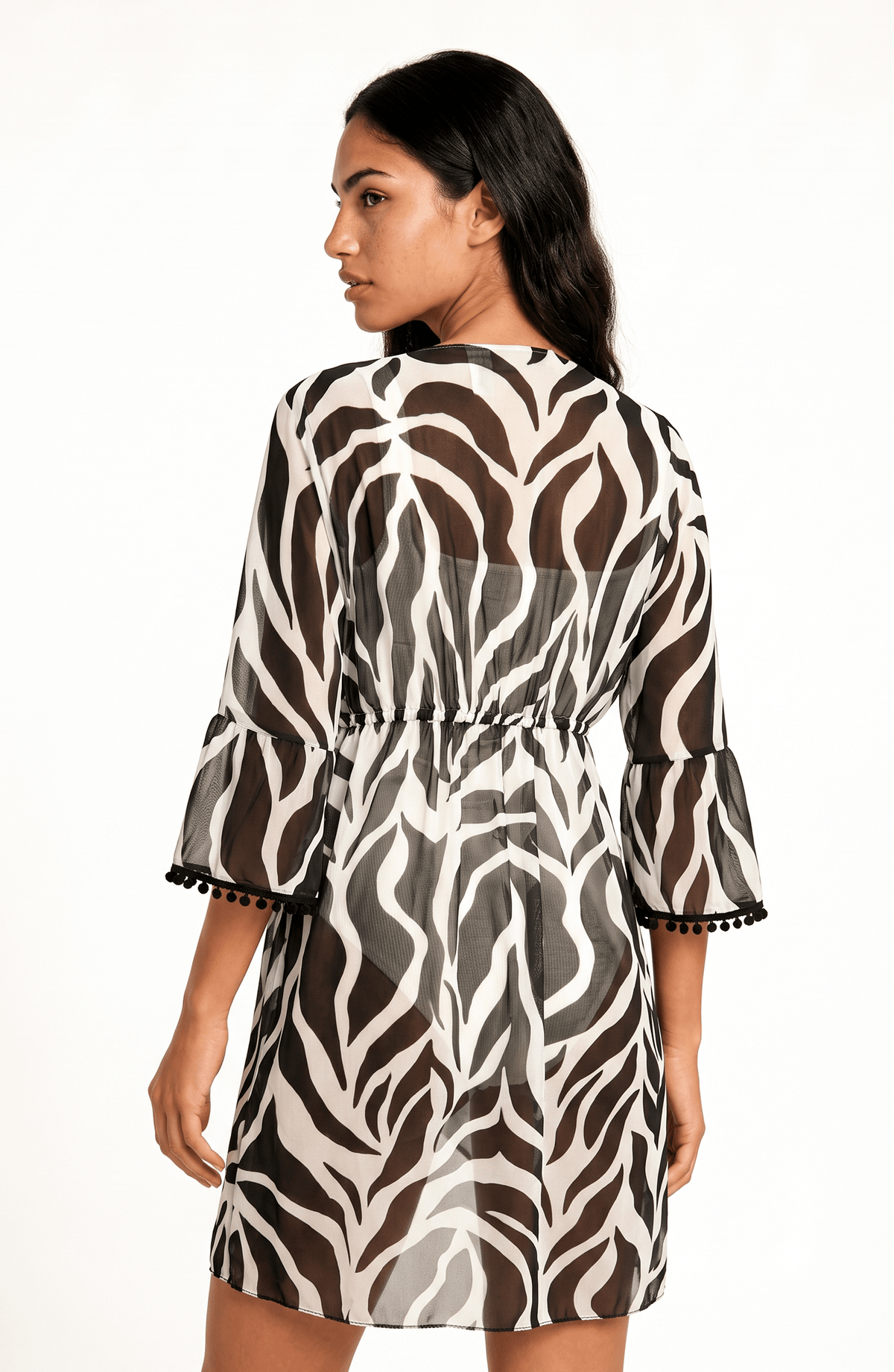 Salida Estampada Zebra, Colección Alquimia - Bari, los mejores trajes de baño y Bikinis. Diseño y tecnología juntos.