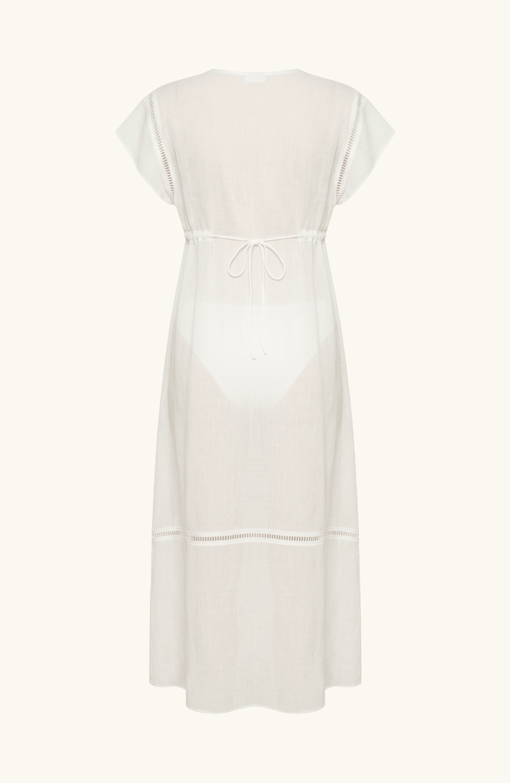 Salida Vestido Blanco, Colección ODISEA - Bari, los mejores trajes de baño y Bikinis. Diseño y tecnología juntos.