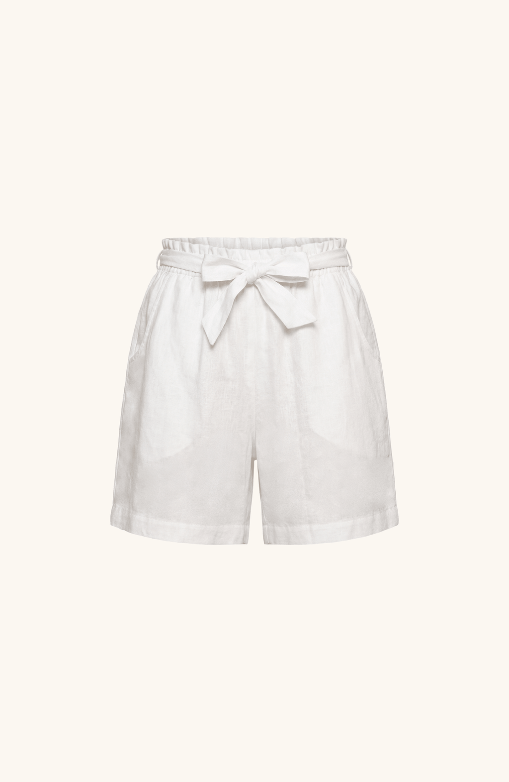 Short Blanco Lino, Colección ODISEA - Bari, los mejores trajes de baño y Bikinis. Diseño y tecnología juntos.