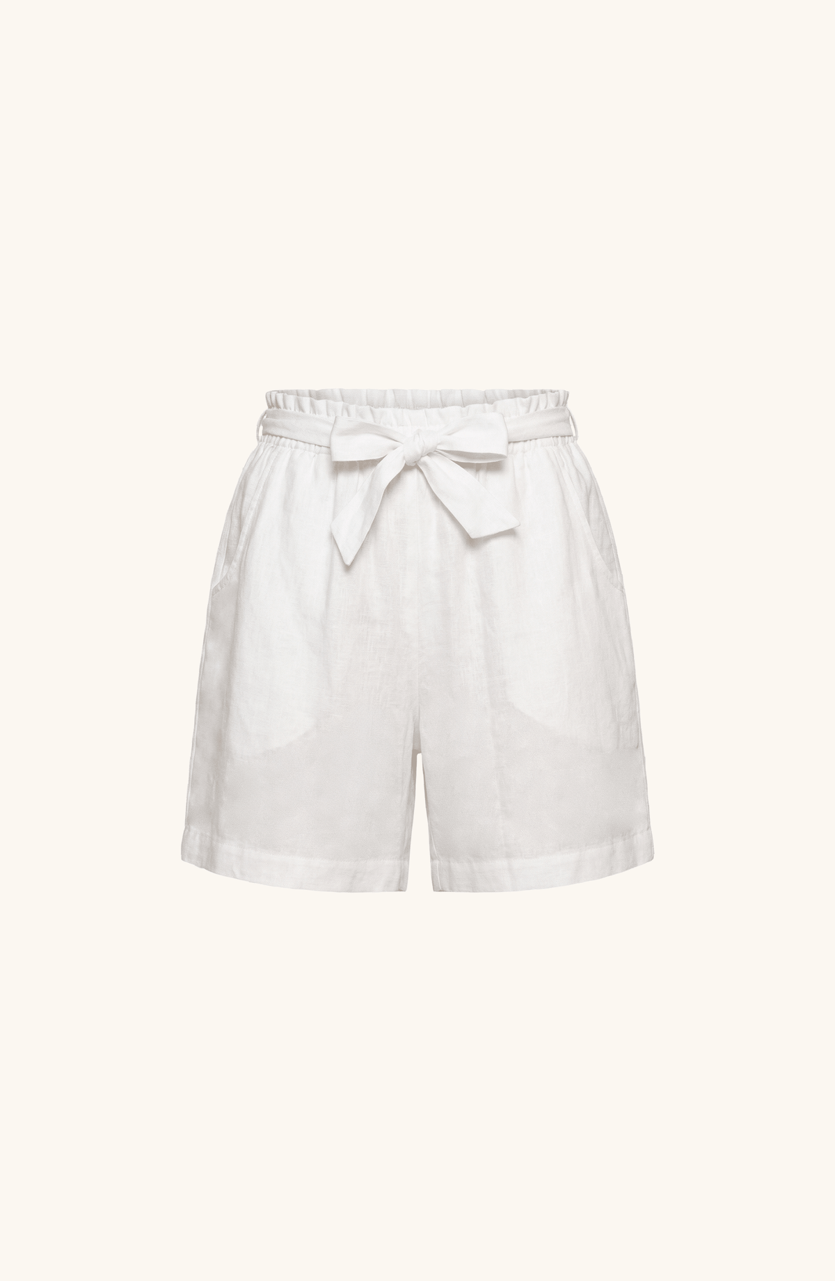 Short Blanco Lino, Colección ODISEA - Bari, los mejores trajes de baño y Bikinis. Diseño y tecnología juntos.