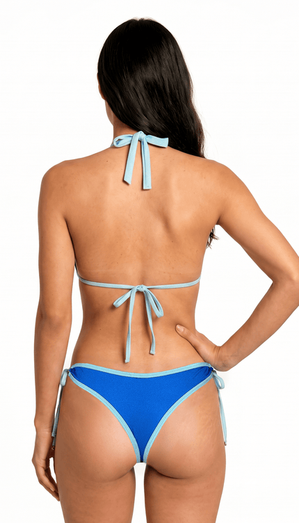 Tanga de Bikini Azul , Colección Alquimia - Bari, los mejores trajes de baño y Bikinis. Diseño y tecnología juntos.