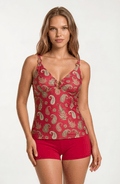 Tankini con Short Paisley , Colección ODISEA - Bari, los mejores trajes de baño y Bikinis. Diseño y tecnología juntos.
