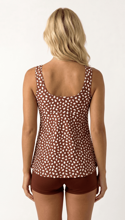 Tankini con short Safari, Colección ODISEA - Bari, los mejores trajes de baño y Bikinis. Diseño y tecnología juntos.
