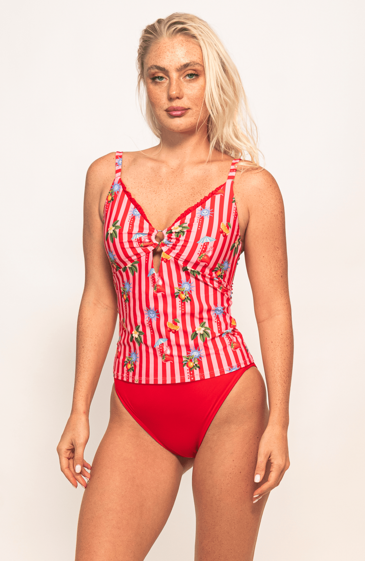Tankini Rayas, Colección Alma Frutal - Bari, los mejores trajes de baño y Bikinis. Diseño y tecnología juntos.