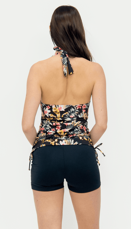 Tankini Short Estampado Floral Bailando Entre Palmas - Bari, los mejores trajes de baño y Bikinis. Diseño y tecnología juntos.