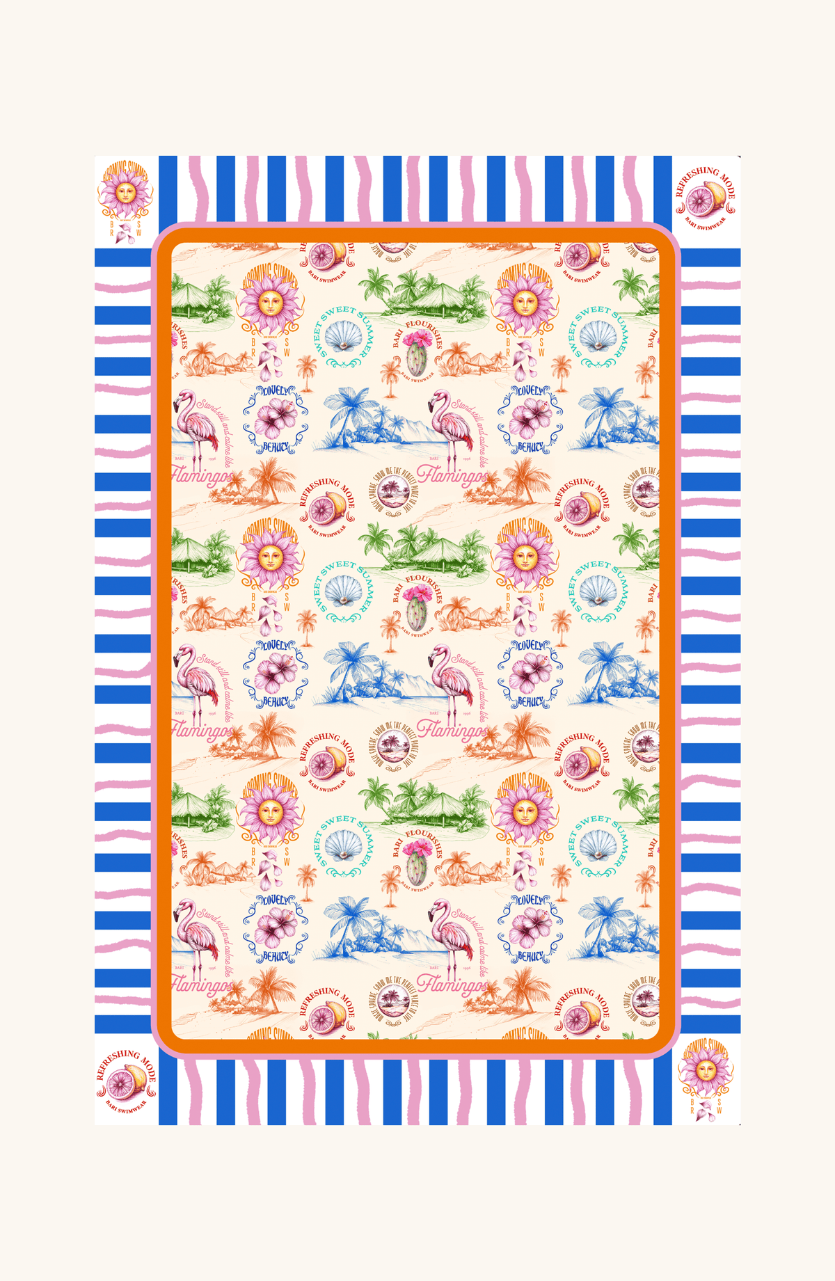 Toalla Reversible , Colección ALMA FRUTAL - Bari, los mejores trajes de baño y Bikinis. Diseño y tecnología juntos.