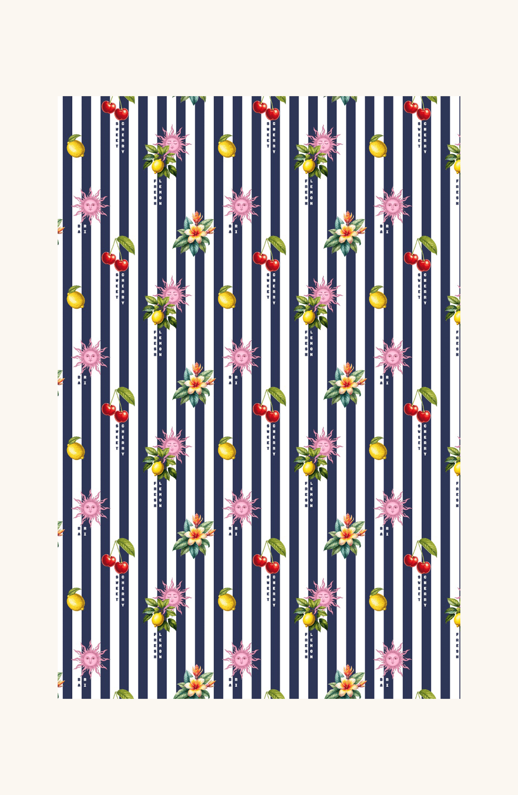 Toalla Reversible Cuadros, Colección Alma Frutal - Bari, los mejores trajes de baño y Bikinis. Diseño y tecnología juntos.