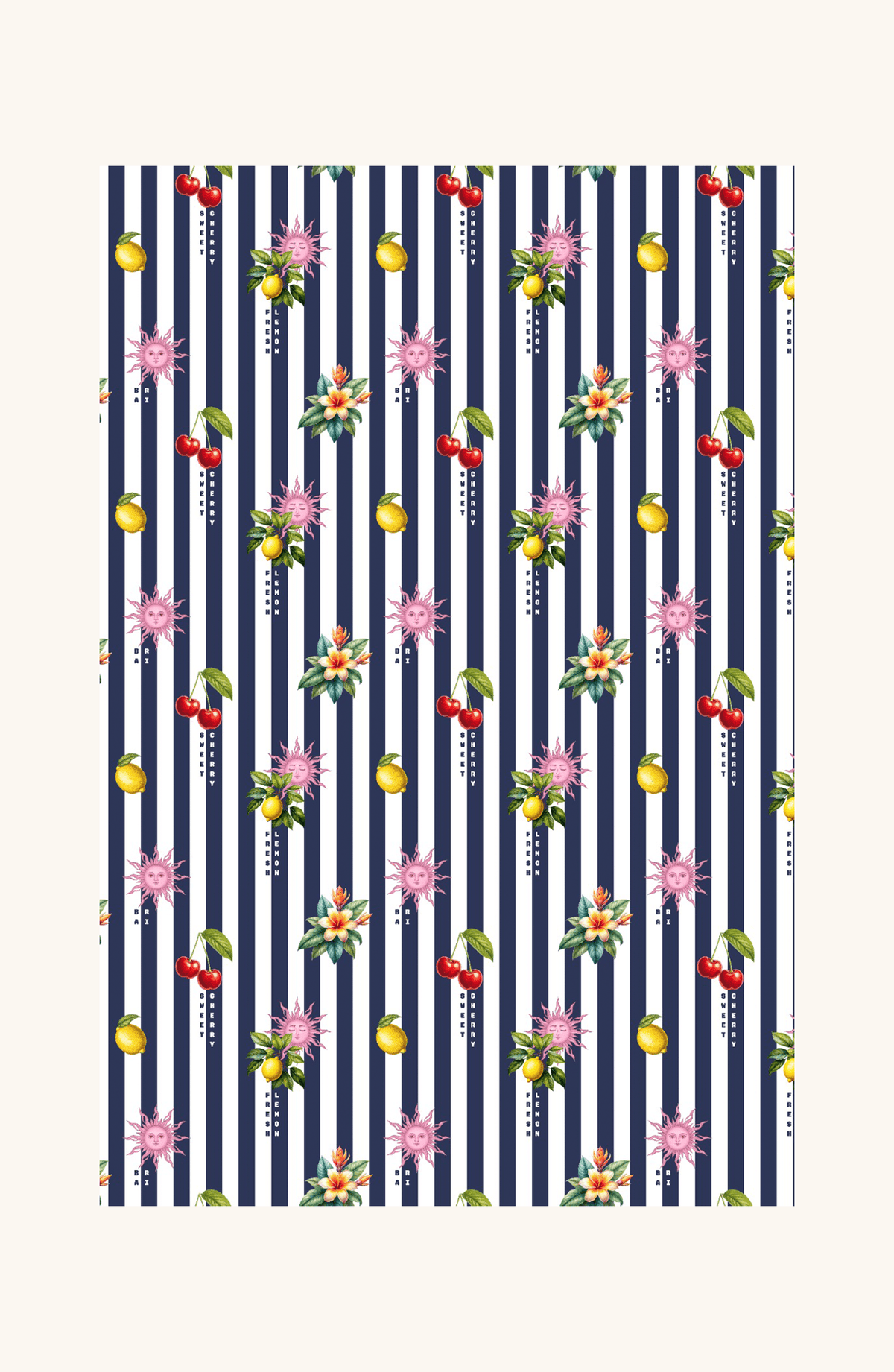 Toalla Reversible Cuadros, Colección Alma Frutal - Bari, los mejores trajes de baño y Bikinis. Diseño y tecnología juntos.