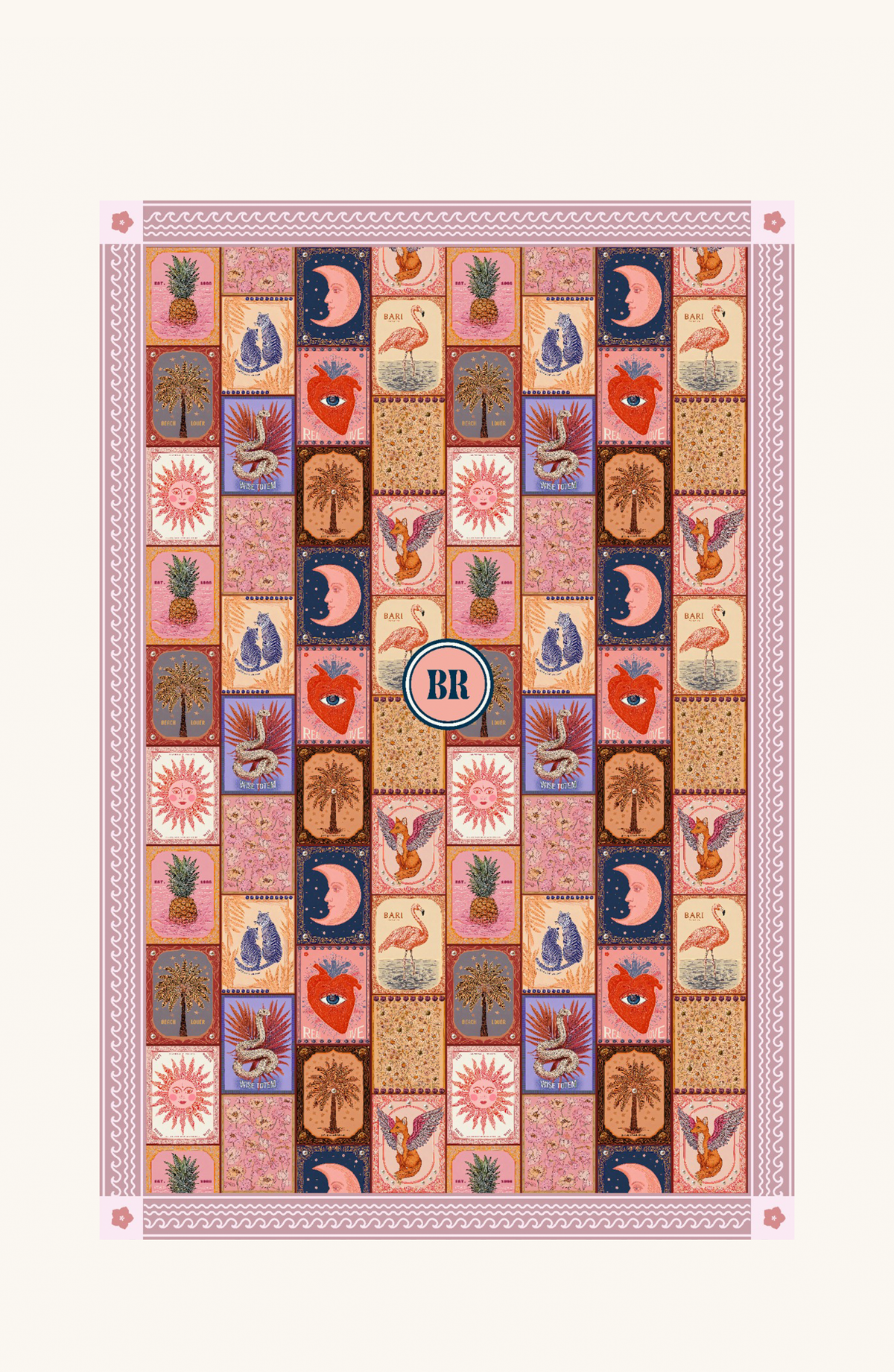Toalla Reversible Tarot, Colección Alma Frutal - Bari, los mejores trajes de baño y Bikinis. Diseño y tecnología juntos.
