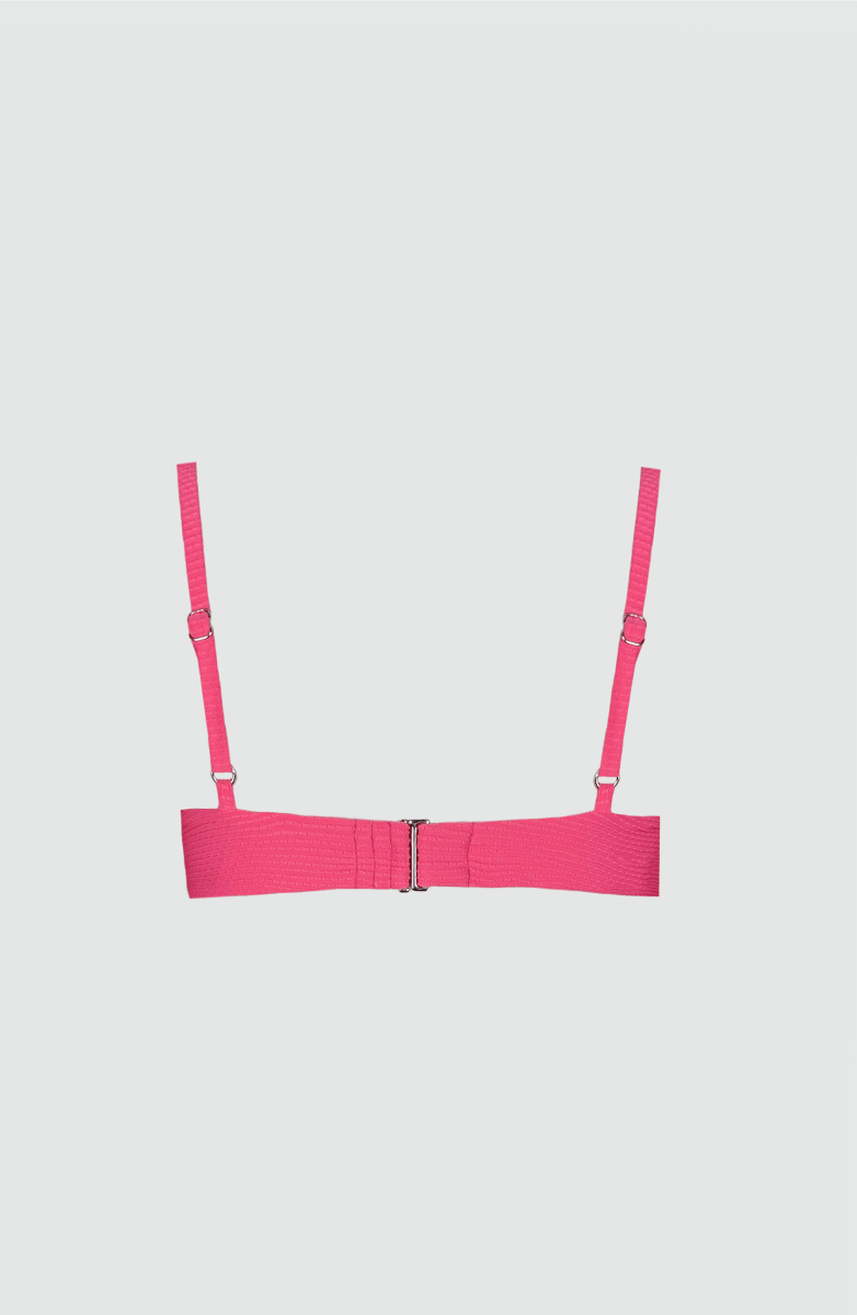 Top Bikini ESSENTIALS Rosa Argolla Bailando Entre Palmas - Bari, los mejores trajes de baño y Bikinis. Diseño y tecnología juntos.